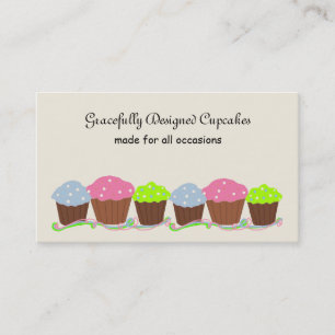 Cartão De Visita Cupcakes Coloridos