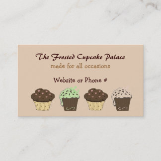 Cartão De Visita Cupcakes de Mocha e Chocolate