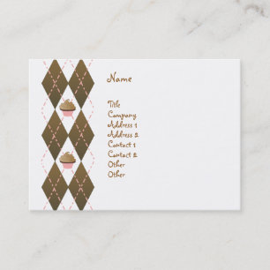 Cartão De Visita Cupcakes e Argyle