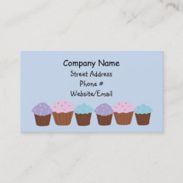 Cartão De Visita Cupcakes em Fila