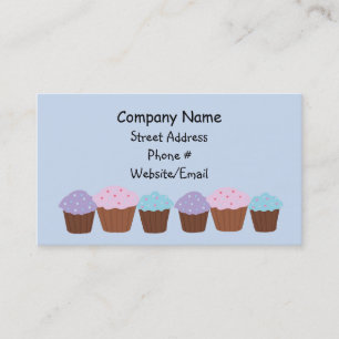 Cartão De Visita Cupcakes em Fila