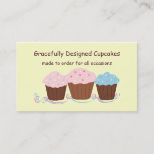 Cartão De Visita Cupcakes graciosa projetados