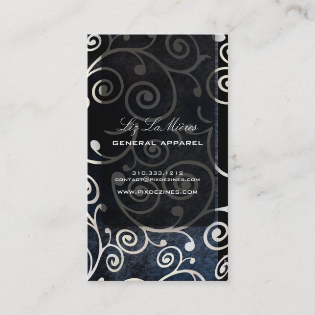 Cartão De Visita Cupcakes PixDezines espirls + ouro (Frente)