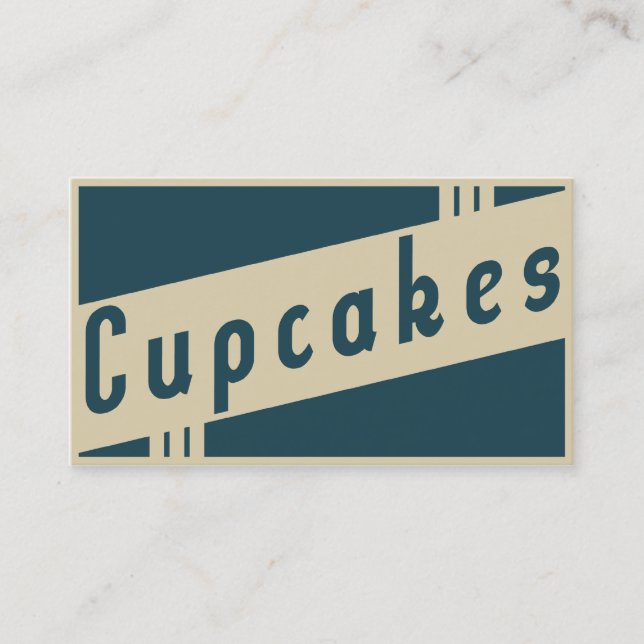 Cartão De Visita cupcakes retros (Frente)