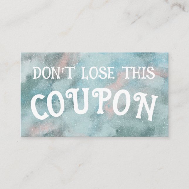 Cartão De Visita Cupões de Recompensa para Crianças (Frente)