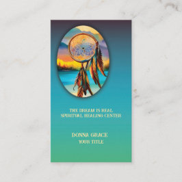 Cartão De Visita Cura Espiritual Elegante de Dream Catcher