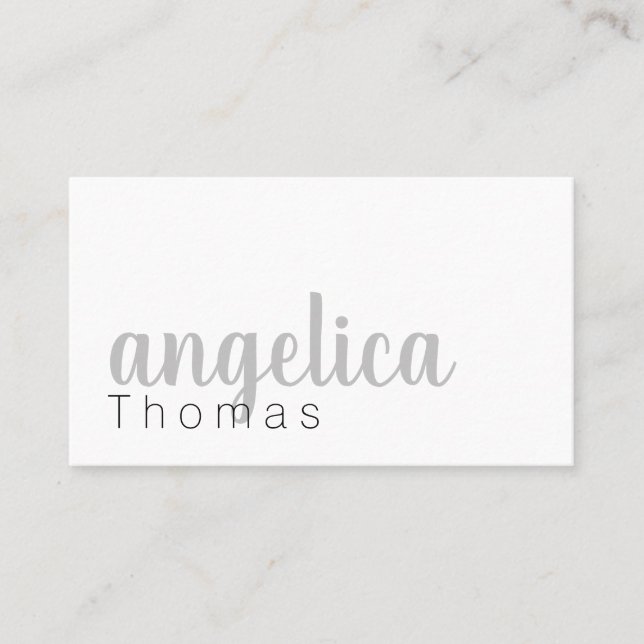 Cartão De Visita Cursivo Na moda profissional (Frente)