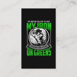 Cartão De Visita Curso de Golfe Engraçado Citação de Humor do Jogad