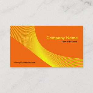 Cartão De Visita Curva - amarele na obscuridade - FF6600 alaranjado