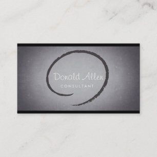 Cartão De Visita Curvas retros do profissional da ardósia do quadr