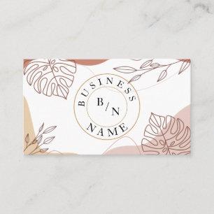 Cartão De Visita Custom Logo Abstract Minimal Boho Business Card