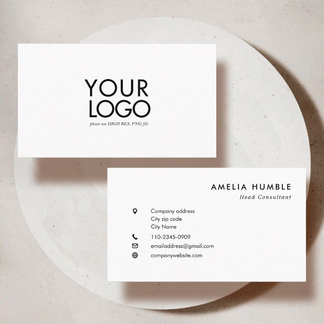 Cartão De Visita Custom Logo Modern Business card template (Criador carregado)