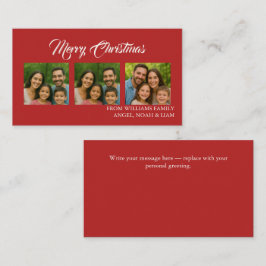 Cartão De Visita Custom Merry Christmas Photo Card