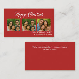 Cartão De Visita Custom Merry Christmas Photo Card