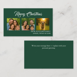 Cartão De Visita Custom Merry Christmas Photo Card