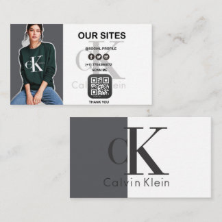 Cartão De Visita custom Minimal Business Card with QR Code – Modern