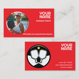 Cartão De Visita Custom text & Photo Paddle Pro Calling Card