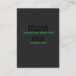 Cartão De Visita Custom Text & Upload Your Photo Personalized