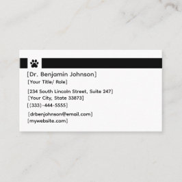 Cartão De Visita Custom Veterinary Appointment Card | Photo & Logo