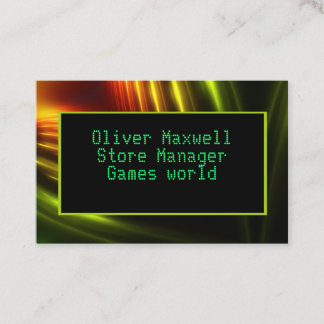 Cartão De Visita Customisable futuristic space abstract business ca