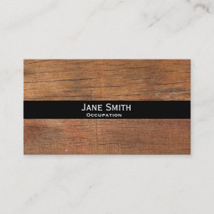 Cartão De Visita Customisable na moda moderno à moda de madeira