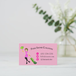 Cartão De Visita "Customizable Business Card - Pure Shine Cleaning"