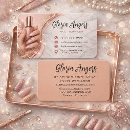 Cartão De Visita Customizable Nail Technician Business Card