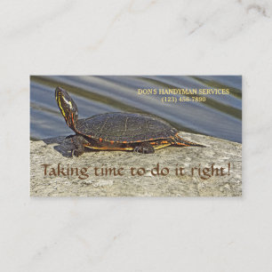 CARTÃO DE VISITA CUSTOMIZÁVEL COM A TARTARUGA NA