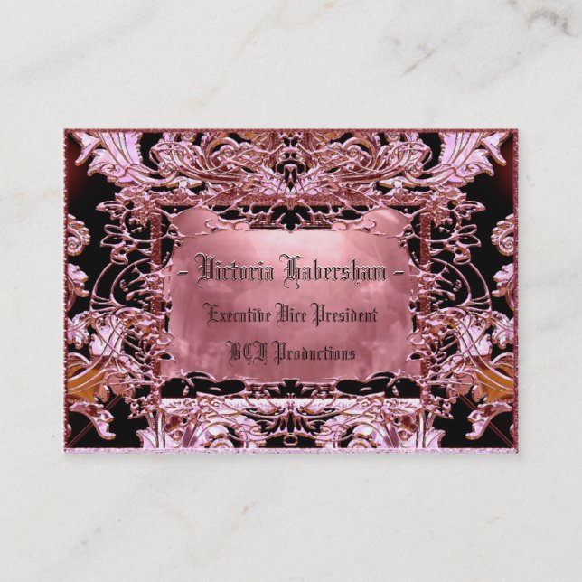 Cartão De Visita Customizável cordial de Adella (Frente)