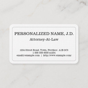 Cartão de visita customizável da Advogado-Em-Lei