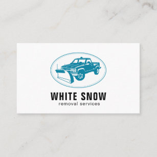 Cartão de visita customizável do arado de neve