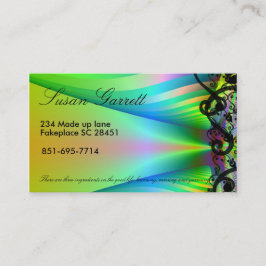 cartão de visita customizável do fractal