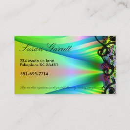 cartão de visita customizável do fractal