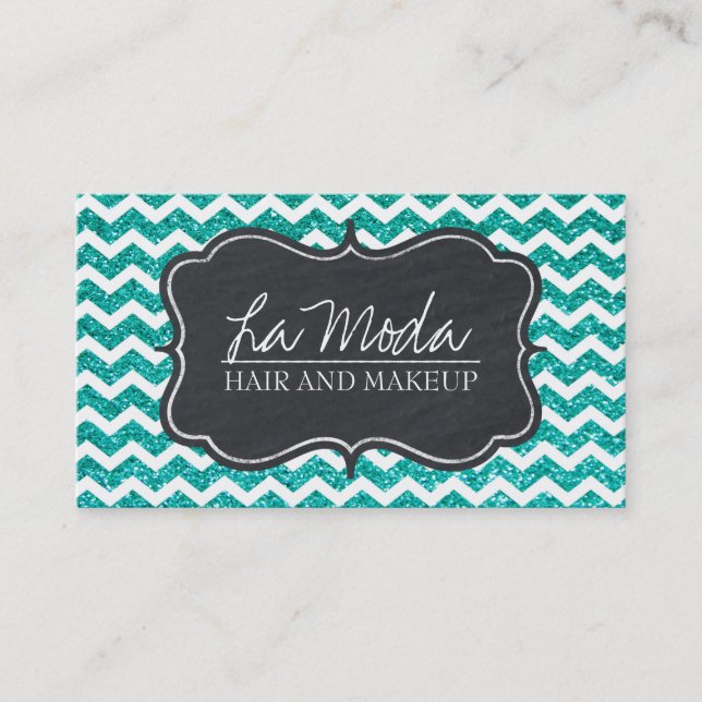 Cartão de visita customizável Glamourous do brilho (Frente)