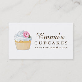 Cartão de visita customizável simples do cupcake