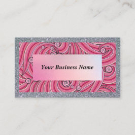 Cartão De Visita Customize Business Cards Gray & Pink