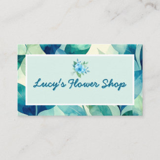 Cartão De Visita Cute Floral Design Flower Shop Business Card