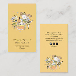 Cartão De Visita Cute Honey Bee Apiary Beekeeper Honey Products 