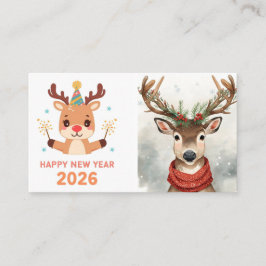 Cartão De Visita cute modern happy new year business card