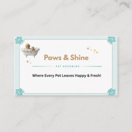 Cartão De Visita Cute Pet Grooming Business Card – Customizable Dog