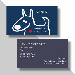Cartão De Visita Cute Pet Sitter