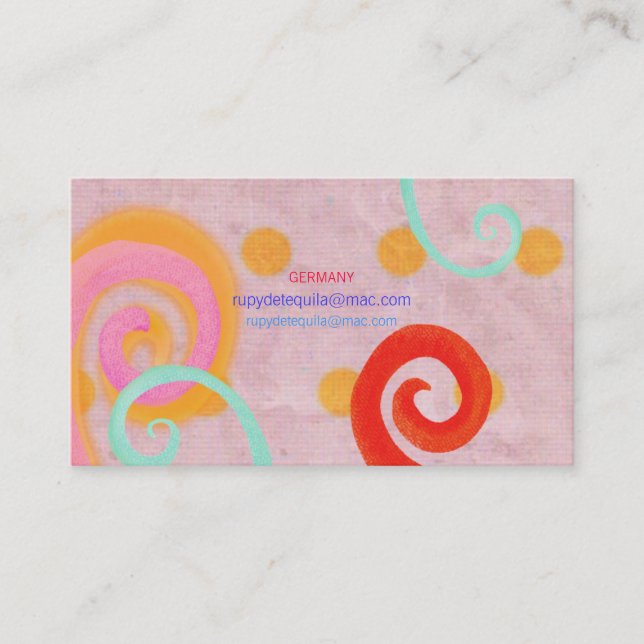 Cartão de Visita Cute Swirls (Frente)