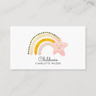 Cartão De Visita Cute Watercolor Rainbow Chilcare