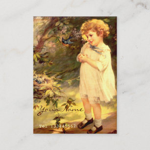 Cartão De Visita Cutie do Victorian com pássaros