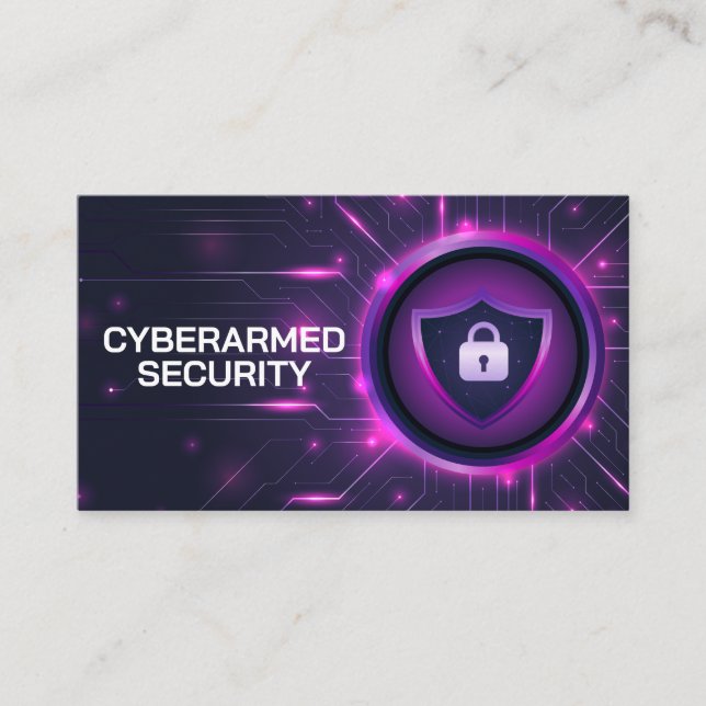 Cartão De Visita Cyber Security Tech (Frente)