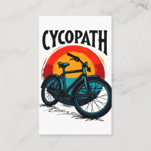 Cartão De Visita Cycopath: Bike Energetica com Teto Gráfico do Sol
