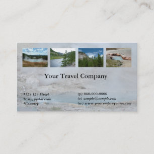Cartão de visita da agência de viagens Yellowstone