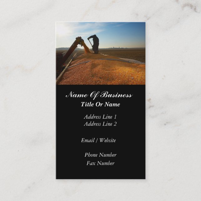 Cartão de visita da agricultura (Frente)