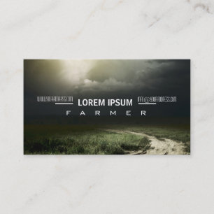 Cartão de visita da agricultura do prado do campo