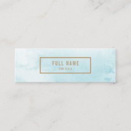 Cartão de visita da aguarela abstrata do azul mini